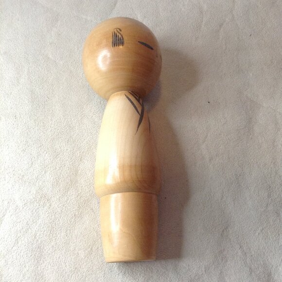 VTG Japanese Kokeshi Doll; "Monk", Dento, signed, wood turned, Asian Collectible - Picture 2 of 6